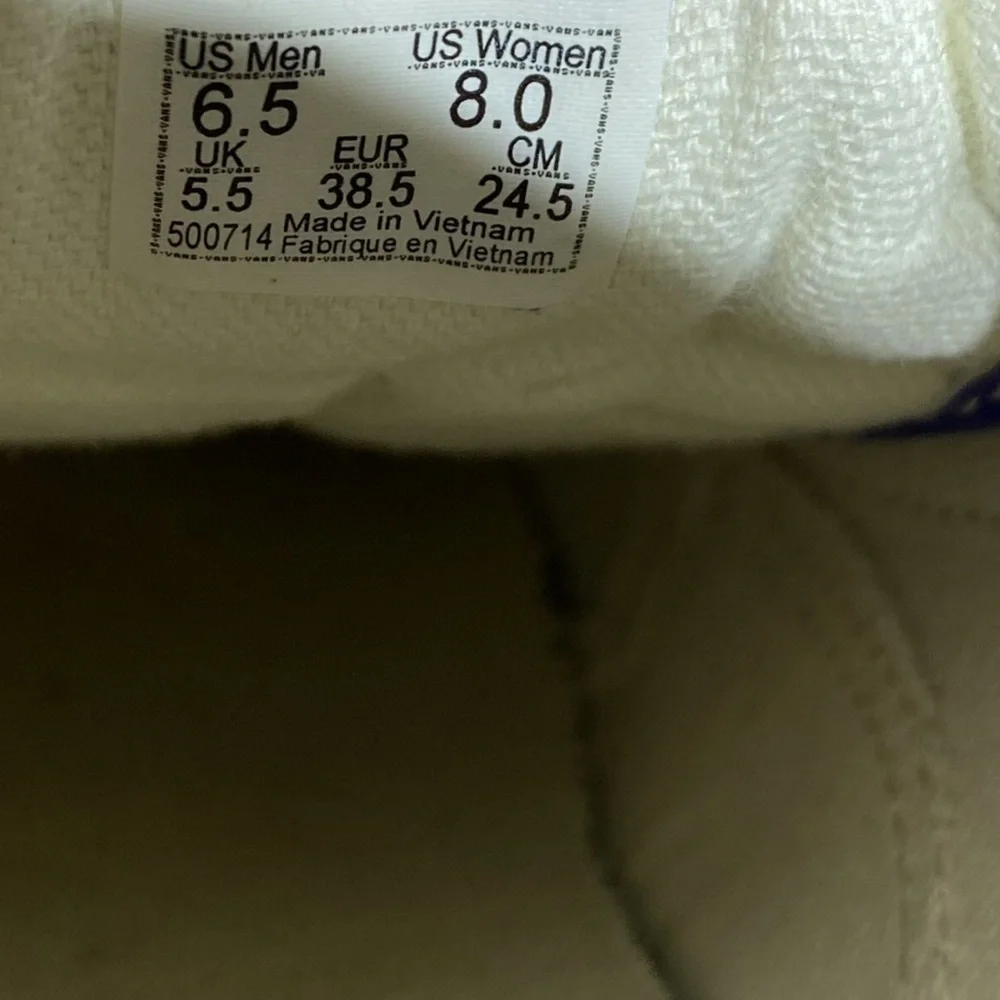 Vans Old Skool Low Top Sneakers Leather Suede Canvas Men’s Sz 6.5 Womens Sz 8 - Picture 7 of 8